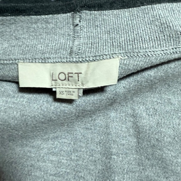 LOFT|Women’s Light Gray Windowpane Knit Open-Front Cardigan Jacket-Size XS - Picture 4 of 9